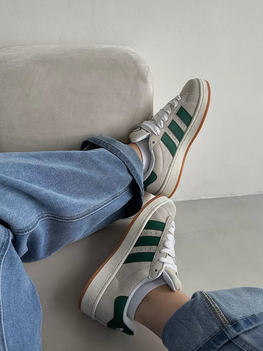 Adidas Campus 00s Crystal White Dark Green