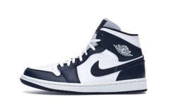 Air Jordan 1 Mid White Metallic Gold Obsidian