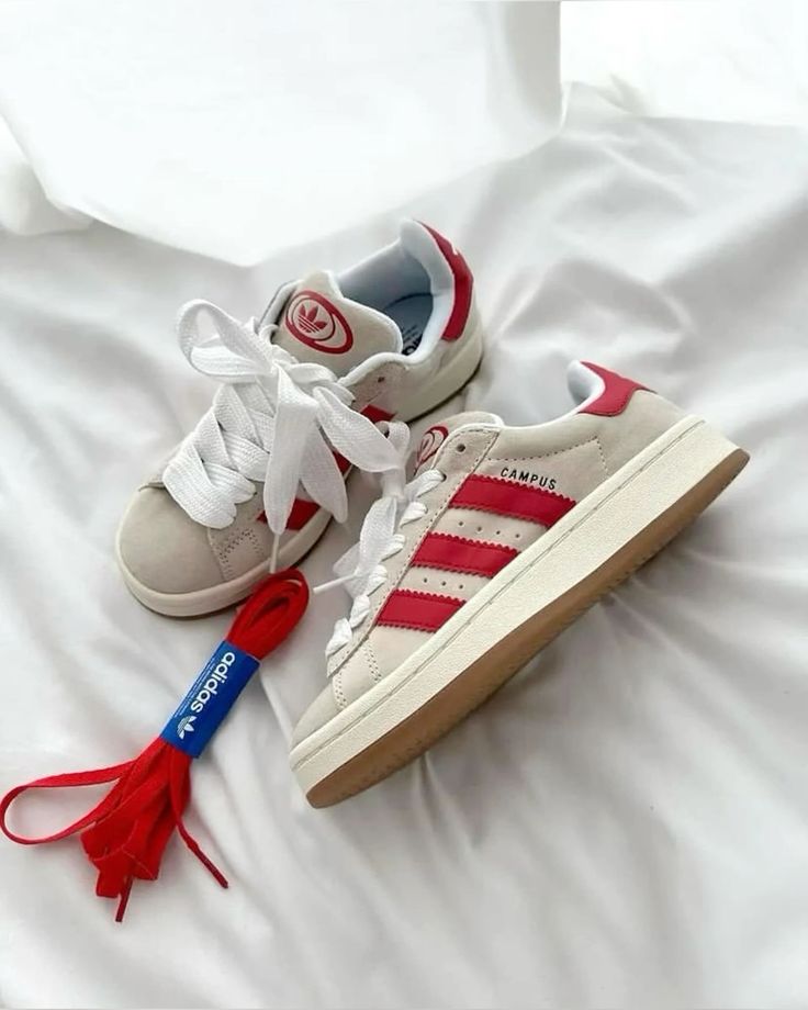 Adidas Campus 00s Crystal White Better Scarlet